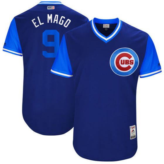 Men Chicago Cubs 9 El mago Blue New Rush Limited MLB Jerseys